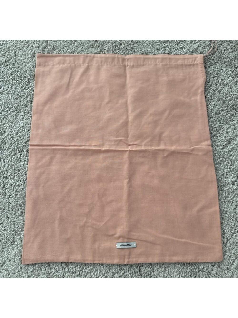 Miu Miu Dust Bag 14.5” X 13”  In Pink Gift Storage Pouch Drawstring